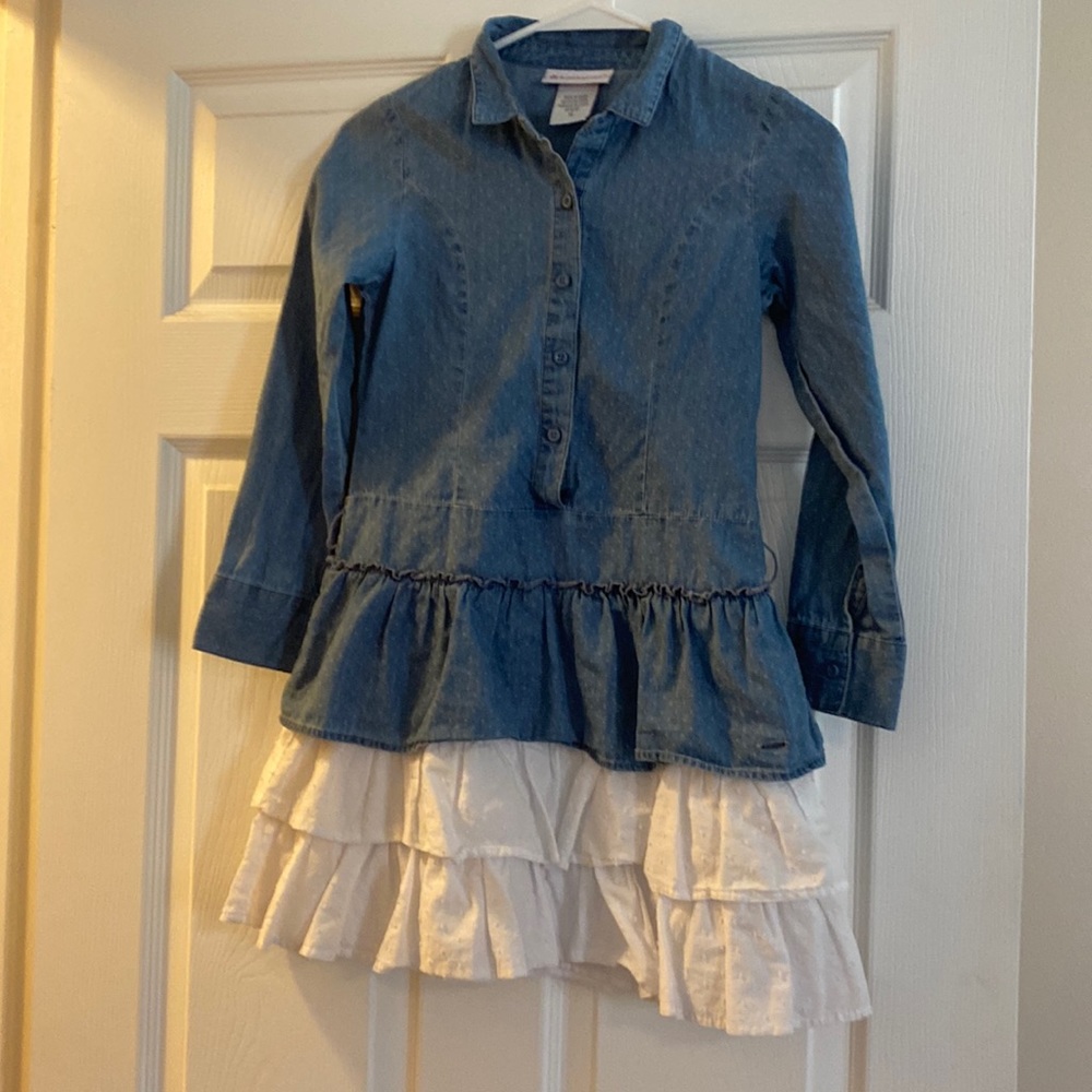 American Girl denim and eyelet dress